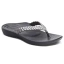 AETREX Women's Vicki Braided Thong Sandals - Aetrex