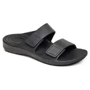 AETREX Men's Milos Charcoal Slides (L9206) - Aetrex