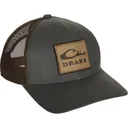 DRAKE Men's Leather Patch Mesh Back Cap (DH4160) - Drake Waterfowl