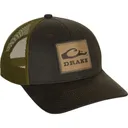 DRAKE Men's Leather Patch Mesh Back Cap (DH4160) - Drake Waterfowl