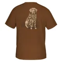 DRAKE Old School Lab T SS Golden Pecan Dark Heather Shirt (DT0301-GPD) - Drake Waterfowl