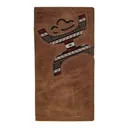 HOOEY Leather Western Rodeo Brown with Nomad Print Wallet (HW014-BRRD) - Hooey