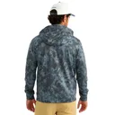 HUK Men's Coldfront+ KC Printed Black Tideloom Camo 1/2 Zip Fleece Hoodie (H1300176-001) - Huk