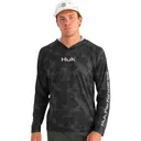 HUK Men's Airweight KC Printed Black Hoodie (H1200750-001) - Huk