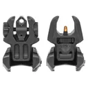 Meprolight Self-Illuminated 4 Dot Flip Up Iron Sights - Green Tritium with Orange Outline Front and Green Rear - Meprolight