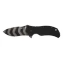 Zero Tolerance ZT 0350TS Folding Knife - Drop Point Recurve - 3.25" Plain Edge - Black/Tiger Stripe - Zero Tolerance