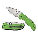 Spyderco Native 5 Salt Plain Edge Folding Knife - Green - Spyderco