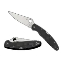 Spyderco Police Model Folding Knife 4.125" Plain Edge Blade - Black - Spyderco
