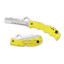 Spyderco Assist FRN Lightweight 3.68" Combo Blade Folding Knife - Yellow - Spyderco