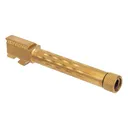 Faxon Firearms Match Series 9mm Flame Fluted Threaded Barrel - Fits GLOCK 17 Gen 5 - TiN - Faxon Firearms