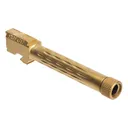 Faxon Match Series Flame Fluted 9mm Threaded Barrel - G17 G2-4 - TiN - Faxon Firearms