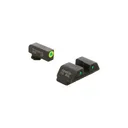 AmeriGlo Trooper Glock 17/19/26/45 Gen 5 Sight Set - Green Tritium LumiLime Outline Front - Green Tritium Black Serrated Rear - Ameriglo