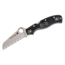 Spyderco Rescue 3 Lightweight Thin Blue Line Serrated Folding Knife - Spyderco