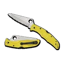 Spyderco Pacific Salt 2 FRN Serrated Folding Knife - Yellow - Spyderco