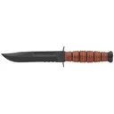 KA-BAR USMC Short 5.25" Clip Point Fixed Utility Knife - Serrated Edge - Ka-Bar