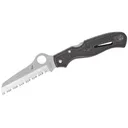 Spyderco Atlantic Salt 3.69" Folding Knife - Sheepsfoot Serrated - FRN Black - Spyderco