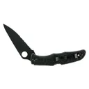Spyderco Endura 4 Tactical 3.75" Folding Knife - Half Serrated - Black - Spyderco