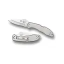 Spyderco Delica 4 Stainless Steel Combo Drop Point Folding Knife - Spyderco