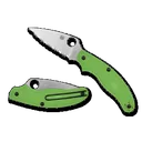 Spyderco UK Penknife Salt Plain Edge Folding Knife - Green - Spyderco