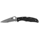 Spyderco Endura 4  3.75" Folding Knife - Half Serrated - Black - Spyderco