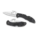 Spyderco Delica 4 Wave-Drop Point Folding Knife - Gray - Spyderco