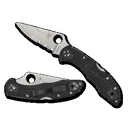 Spyderco Delica 4 Lightweight Thin Blue Line Folding Knife - Spyderco