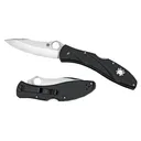 Spyderco Centofante 3 3.14" Folding Knife - Drop Point Plain - Black FRN - Spyderco