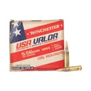 Winchester USA Valor 5.56 NATO 55gr FMJ Ammo - Box of 125 - Winchester