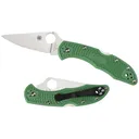Spyderco Delica 4 2.88" Folding Knife - Plain Edge VG10 - Green - Spyderco