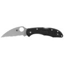 Spyderco Delica 4 Lightweight 2.8" Folding Knife - Serrated Edge - Black - Spyderco