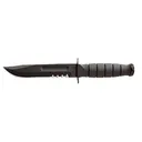 KA-BAR Short 5.25" Clip Point Fixed Utility Knife - Serrated Edge - Ka-Bar