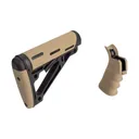 Hogue AR15 Kit - Groove Beavertail Grip & OverMolded Stock - FDE - Hogue