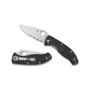 Spyderco Tenacious Combo Edge Lightweight Folding Knife - Black - Spyderco