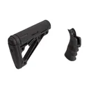 Hogue AR15  Beavertail Grip with Finger Grooves and OverMolded MIL-SPEC Collapsible Buttstock - Hogue