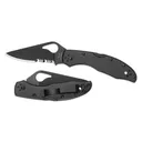 Spyderco Meadowlark 2 Folding Knife 2.99" Combo Edge Blade - Black/Back - Spyderco
