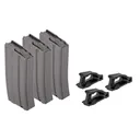 D&H Industries Aluminum 5.56 NATO 20 Round Magazine - Magpul Follower - Grey - 3 Pack with Magpul USGI Ranger Plate - Pack - D&H Industries