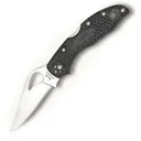 Spyderco Meadowlark 2 Satin Plain Drop Point Blade FRN Black Handle - Spyderco