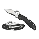 Spyderco Meadowlark 2 Satin Combo Drop Point Blade FRN Gray Handle - Spyderco