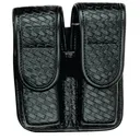 Bianchi 7902 Molded Double Magazine Pouch Fits Colt 1911/Beretta 84 - Basketweave - Bianchi Holsters