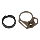 Strike Industries Multi-Function End Plate with Anti-Rotation Castle Nut - FDE - Strike Industries
