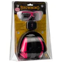 Browning Eye and Ear Protection Range Kit - Pink - Browning
