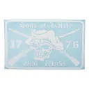 Sons of Liberty Gun Works 4" x 7" Vinyl Logo Sticker White - Sons Of Liberty Gun Works
