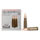 Sterling Steel Case 7.62x39 123gr FMJ - Box of 20 - Sterling