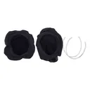 Noisefighters Heatsync Sweat-Wicking Ear Pad Covers for Headsets - Black - 1 Pair - Noisefighters