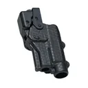 Rapid Force By Alien Gear Level 3 Duty Holster - Mid Ride Belt Slide - S&W M&P 1.0 & 40/45/10mm M2.0 4.25" Barrel - Basket Weave Black - Left Hand - Large Light - No Axon - Rapid Force By Alien Gear
