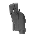 Rapid Force By Alien Gear Level 3 Duty Holster - Mid Ride Belt Slide - Glock 19/19X/19 MOS/23 (Gen 1-4)/44/45/45 MOS, Glock 17/17 MOS/22 (Gen 1-4)/47/47 MOS - Matte Black - Left Hand - Large Light - With Axon - Rapid Force By Alien Gear