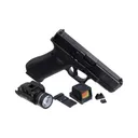GLOCK Blue Label G45 MOS 9mm Pistol With Holosun HE509T-RD X2-LEM Reflex Sight with Red Circle Dot | AmeriGlo Suppressor Height Sights | Streamlight TLR-1 HL Tactical Weapon Light - Glock