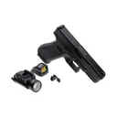 GLOCK Blue Label G45 MOS 9mm Pistol - Black Holosun HS507C X2-LEM Miniature Reflex Sight with Red Circle Dot and Solar Panel LAW ENFORCEMENT ONLY AmeriGlo Glock MOS Suppressor Height Sights For Glock MOS Models Streamlight TLR-1 HL Tactical Weapon Light - 1000 Lumens - Black - Glock