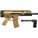 FN SCAR 15P SBT 5.56 NATO Semi-Auto Pistol - Flat Dark Earth - 7.5" - 10 Round - Fn America