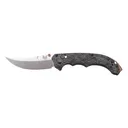 Benchmade Mini Bedlam Folding Knife 3.45" Scimitar Blade - Gray/Carbon Fiber - Benchmade